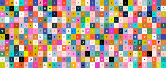 Selvedge Magic Letters by Ruby Star Society RS5180 11, 1/2 yard increments