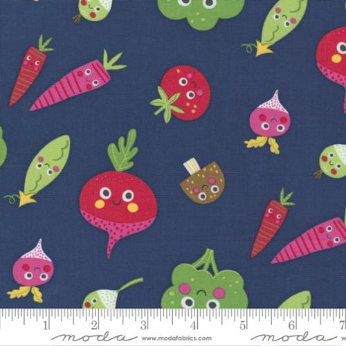 Rainbow Garden Main Veggie Garden Blueberry by Abi Hall for Moda Fabrics 35360 18