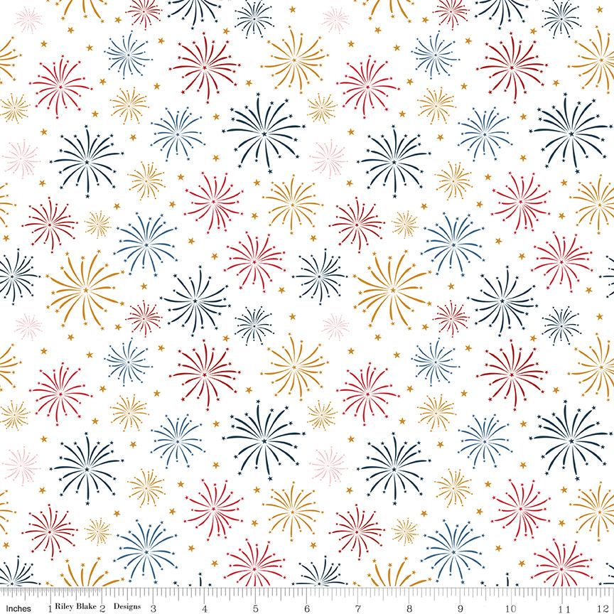 Sweet Freedom Fireworks Cloud Sparkle for Riley Blake Fabrics SC14412-CLOUD