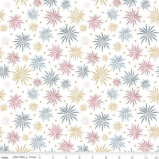 Sweet Freedom Fireworks Cloud Sparkle for Riley Blake Fabrics SC14412-CLOUD