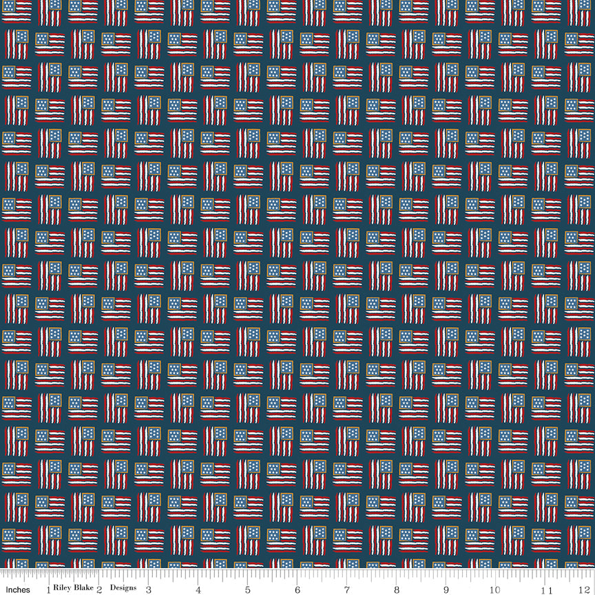 Sweet Freedom Flags Oxford for Riley Blake Fabrics SC14416-OXFORD