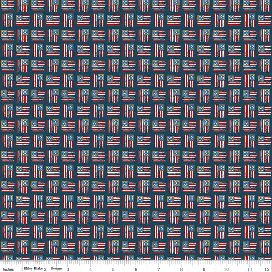 Sweet Freedom Flags Oxford for Riley Blake Fabrics SC14416-OXFORD