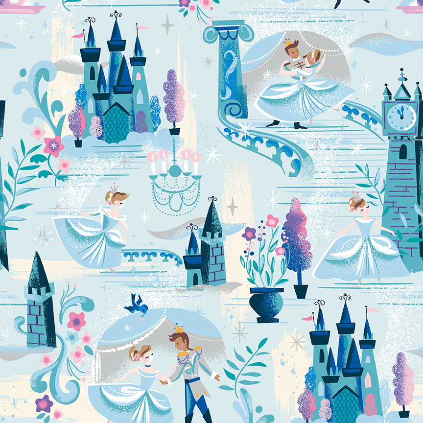 Wishes by Jill Howarth for Riley Blake Fabrics SC18070-POWDER, 1/2 yard increments