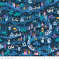 Wishes by Jill Howarth for Riley Blake Fabrics SC18072-BLUEBERRY, 1/2 yard increments