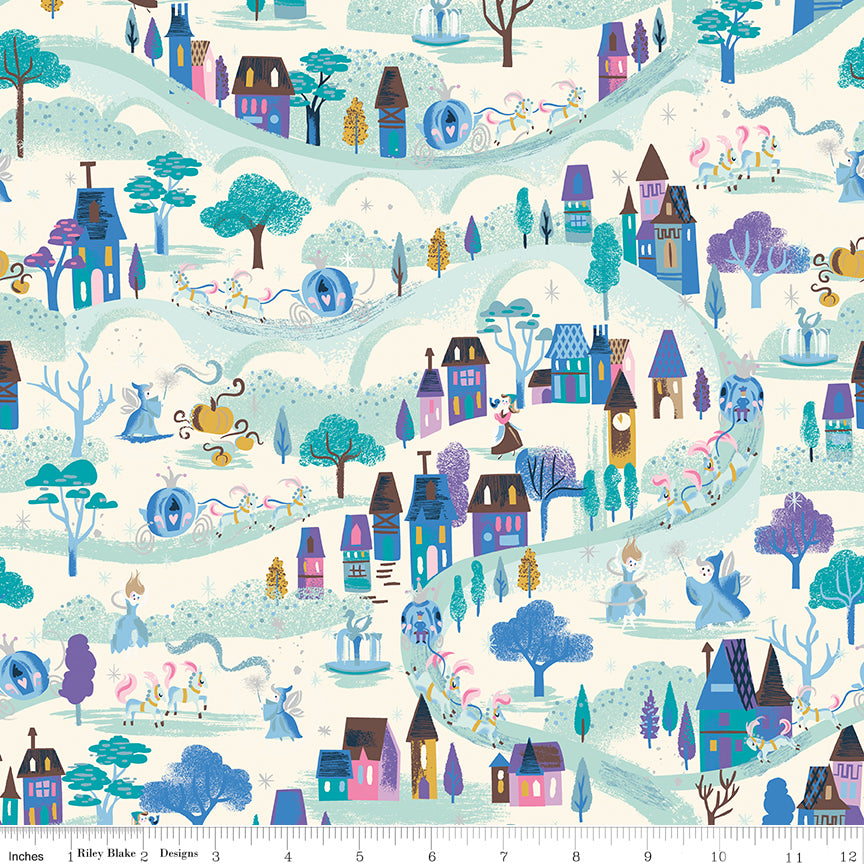 Wishes by Jill Howarth for Riley Blake Fabrics SC18072-VINTAGEWHITE, 1/2 yard increments