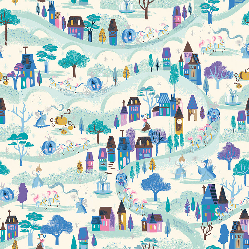 Wishes by Jill Howarth for Riley Blake Fabrics SC18072-VINTAGEWHITE, 1/2 yard increments