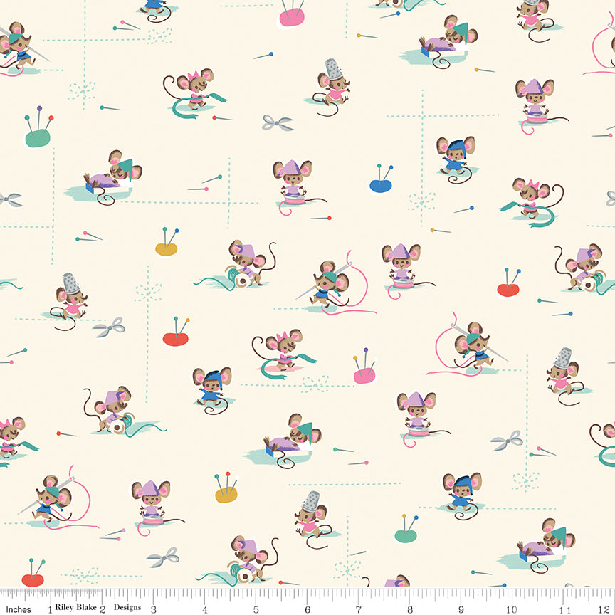 Wishes by Jill Howarth for Riley Blake Fabrics SC18073-VINTAGEWHITE, 1/2 yard increments