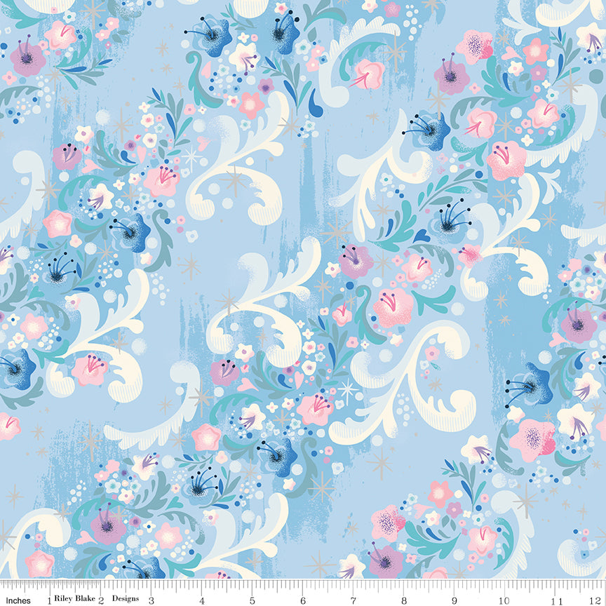 Wishes by Jill Howarth for Riley Blake Fabrics SC18074-FROST, 1/2 yard increments