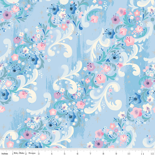 Wishes by Jill Howarth for Riley Blake Fabrics SC18074-FROST, 1/2 yard increments