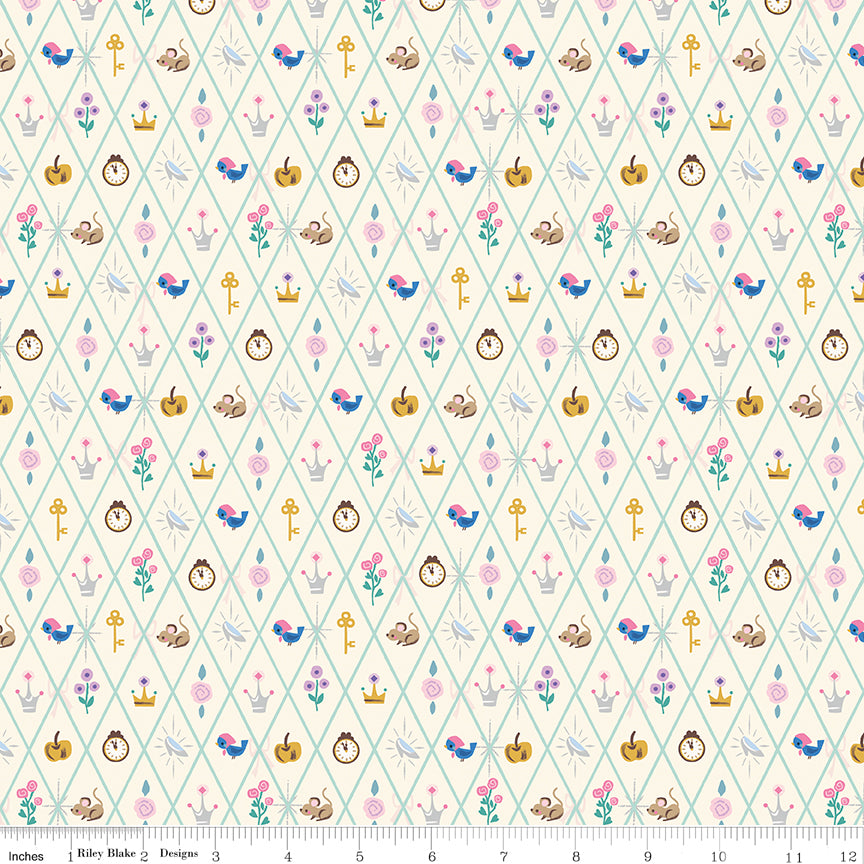 Wishes by Jill Howarth for Riley Blake Fabrics SC18075-VINTAGEWHITE, 1/2 yard increments