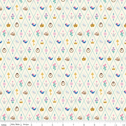Wishes by Jill Howarth for Riley Blake Fabrics SC18075-VINTAGEWHITE, 1/2 yard increments