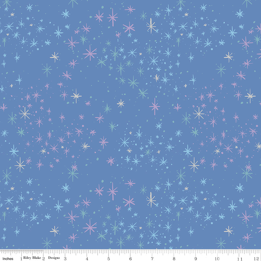 Wishes by Jill Howarth for Riley Blake Fabrics SC18076-PERIWINKLE, 1/2 yard increments