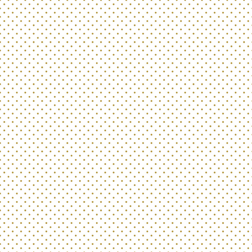 Swiss Dot Gold Sparkle on White Fabric by Riley Blake Designs, SC660-GOLD, 1/2 yard increments