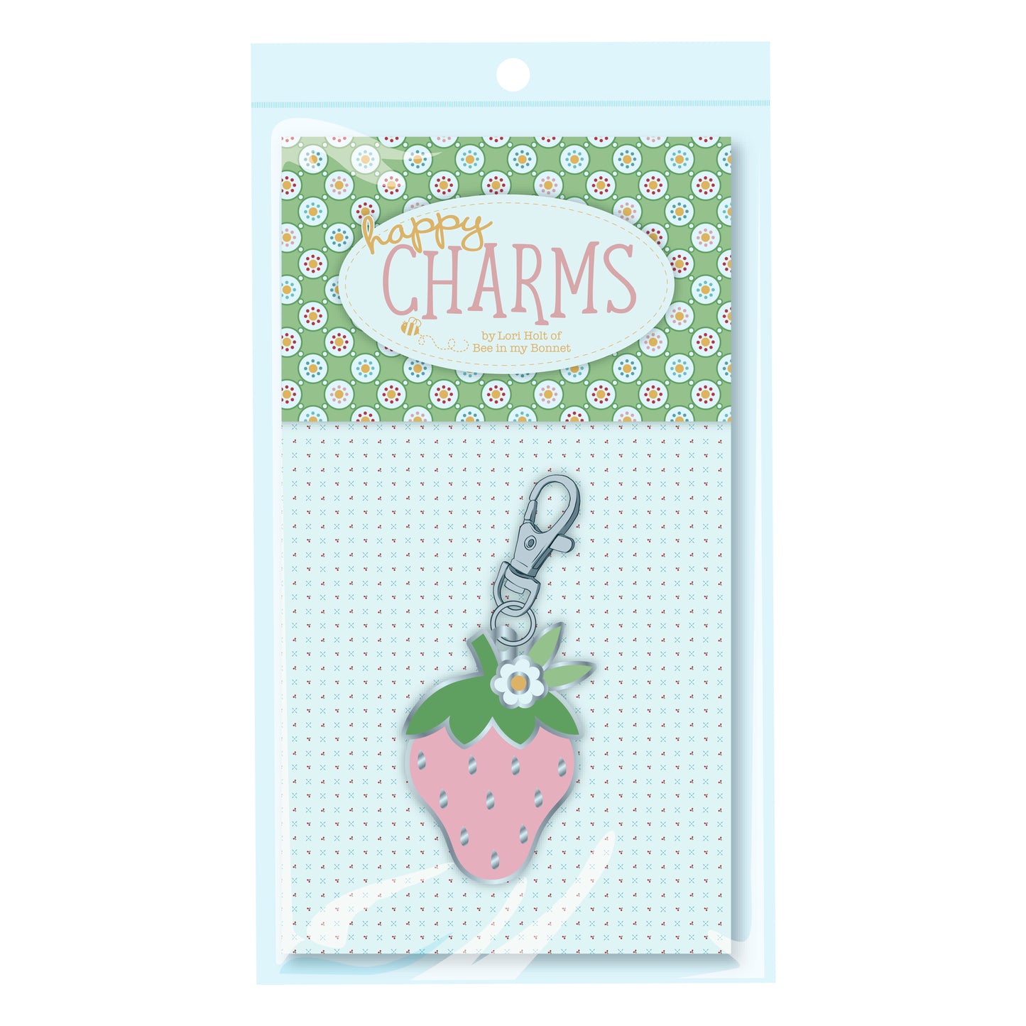 Lori Holt Enamel Happy Charm™ Strawberry from Riley Blake Designs