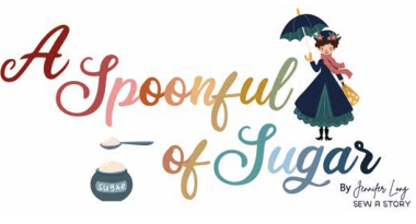 A Spoonful of Sugar Mary Poppins Storybag Felt Panel by Jennifer Long for Riley Blake Designs