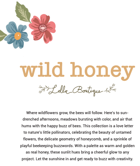 Wild Honey Wildflower Dance Daisy by Lella Boutique of Moda Fabrics, 5250 11, 1/2 yard increments