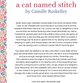 A Cat Named Stitch Georgie Cat Green by Camille Roskelley of Moda Fabrics 55341 19, 1/2 yard increments