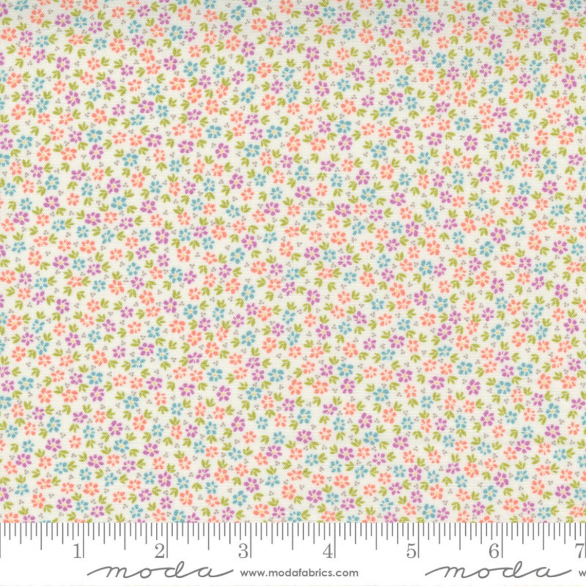 Seashore Drive Small Floral Ivory by Sherri and Chelsi for Moda Fabrics 37624 12