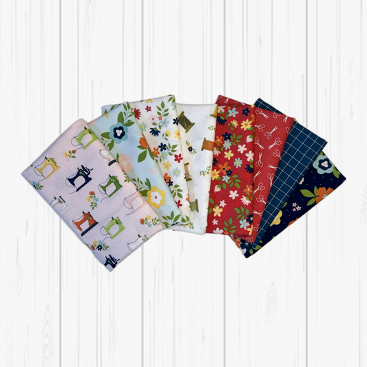 Sew Much Fun by Echo Park Paper Co. Fat Quarter Bundle (8 fabrics) for Riley Blake Fabrics C124 FQB