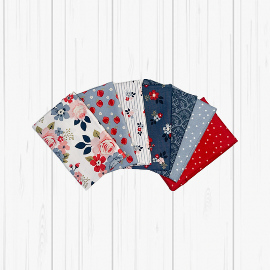 Vintage Charm Fat Quarter Bundle (7 fabrics) by Riley Blake Designs C152 FQB