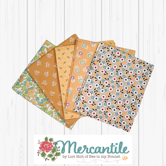 Custom Yellow Fat Quarter Bundle (5 fabrics) from Mercantile by Lori Holt for Riley Blake Designs