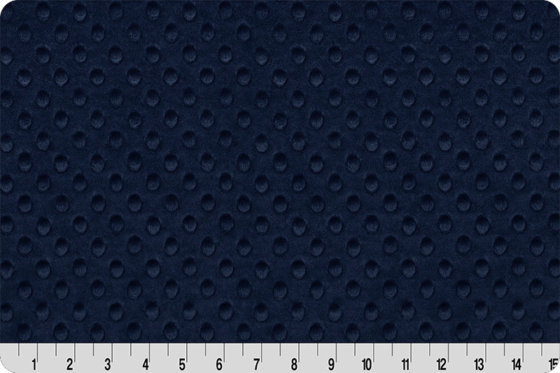 Navy Cuddle Minky Dimple Dot Fabric by Shannon Fabrics