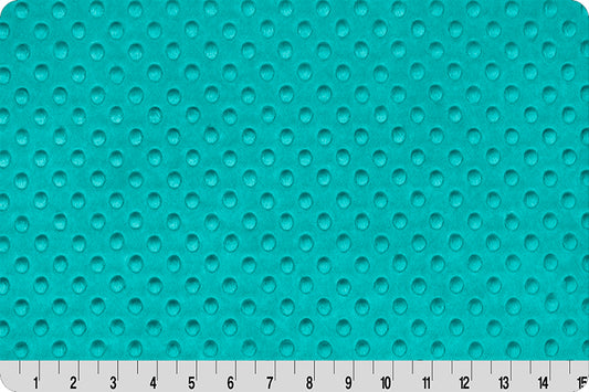 Teal Cuddle Minky Dimple Dot Fabric by Shannon Fabrics