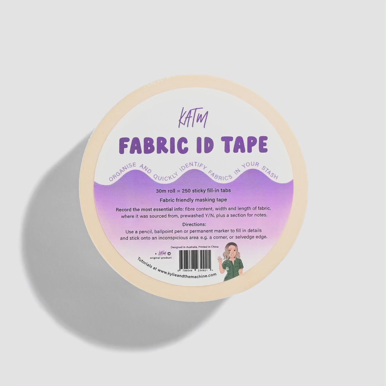 Fabric ID Tape Roll by KATM (Kylie and the Machine)