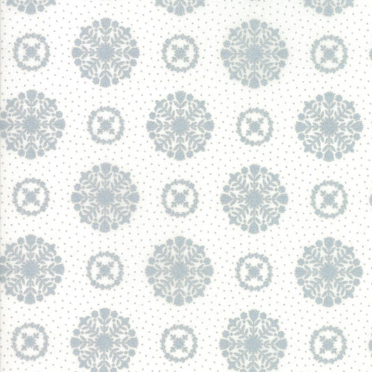 Moda Fabric Vintage Holiday Snowflakes Metallic Silver by Bonnie & Camille 55166 18M Fabric Yardage