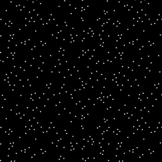 Blossom in Color Black C715-BLACK by Christopher Thompson & Riley Blake Designs, 1/2 yard increments