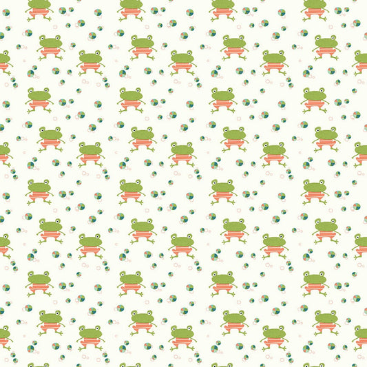 Ready Set Splash! Frogs Cream by Sandy Gervais for Riley Blake Fabrics C9892-CREAM