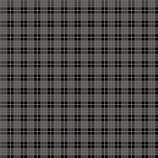 Wild at Heart Plaid Gray by Lori Whitlock for Riley Blake Fabrics C9825-GRAY, 1/2 yard increments