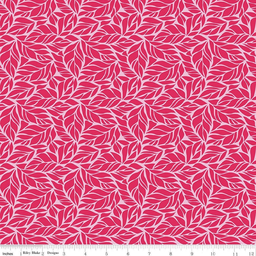 Fleur Foliage Dark Pink by Sedef Imer of Riley Blake Designs C9871-DKPINK