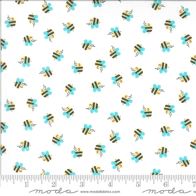 Hello Sunshine Bees White by Abi Hall for Moda Fabrics 35352 11