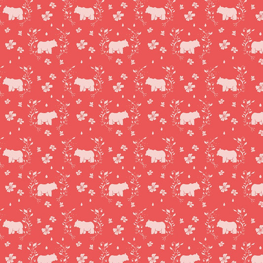 Strawberry Honey Bears Cayenne by Gracey Larson for Riley Blake Fabrics C10243-CAYENNE