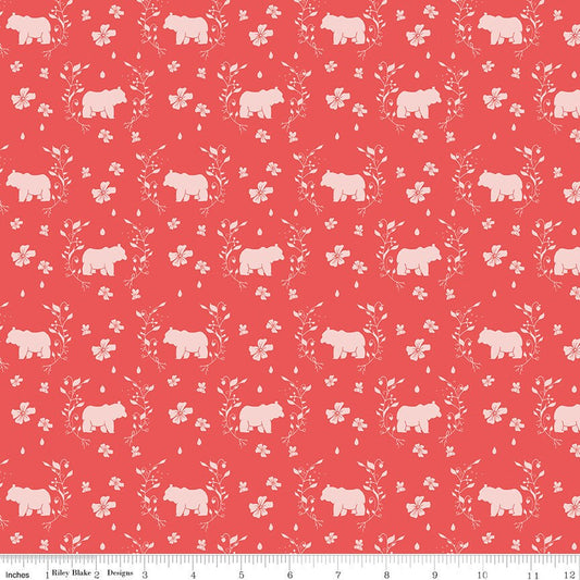 Strawberry Honey Bears Cayenne by Gracey Larson for Riley Blake Fabrics C10243-CAYENNE