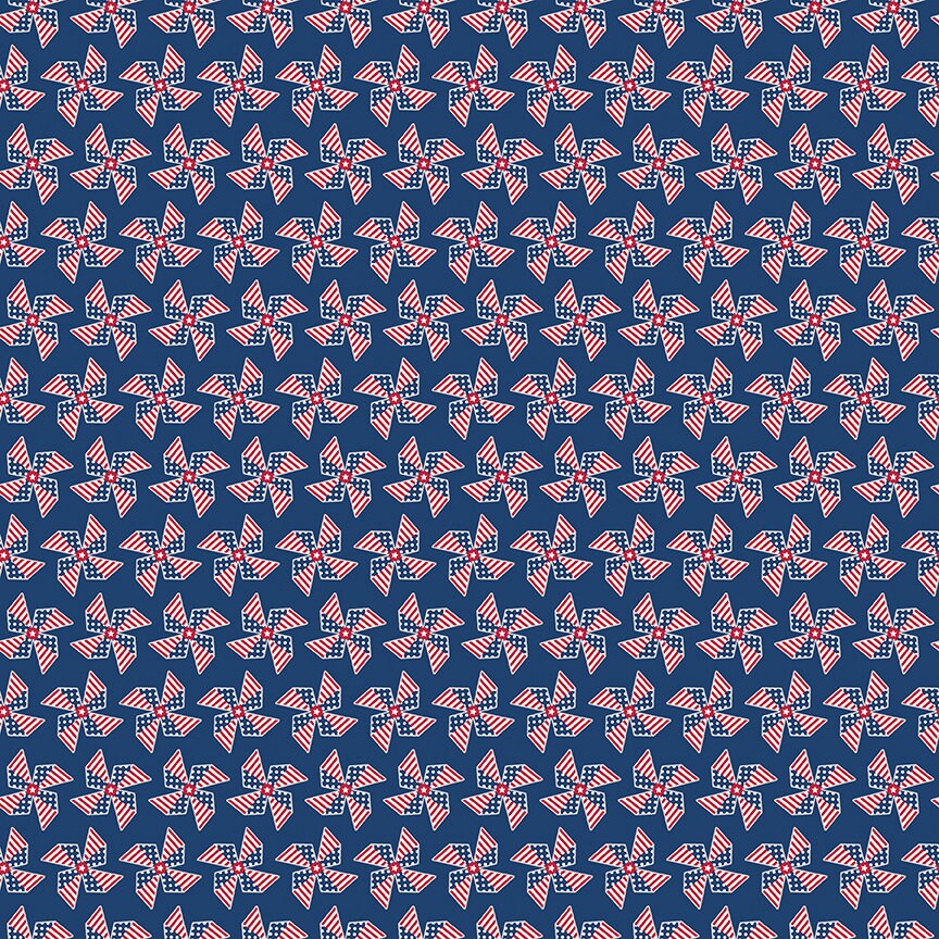 Land of Liberty Pinwheels Navy by My Mind's Eye for Riley Blake Fabrics C10565-NAVY