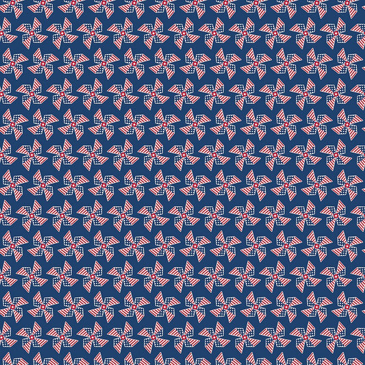 Land of Liberty Pinwheels Navy by My Mind's Eye for Riley Blake Fabrics C10565-NAVY