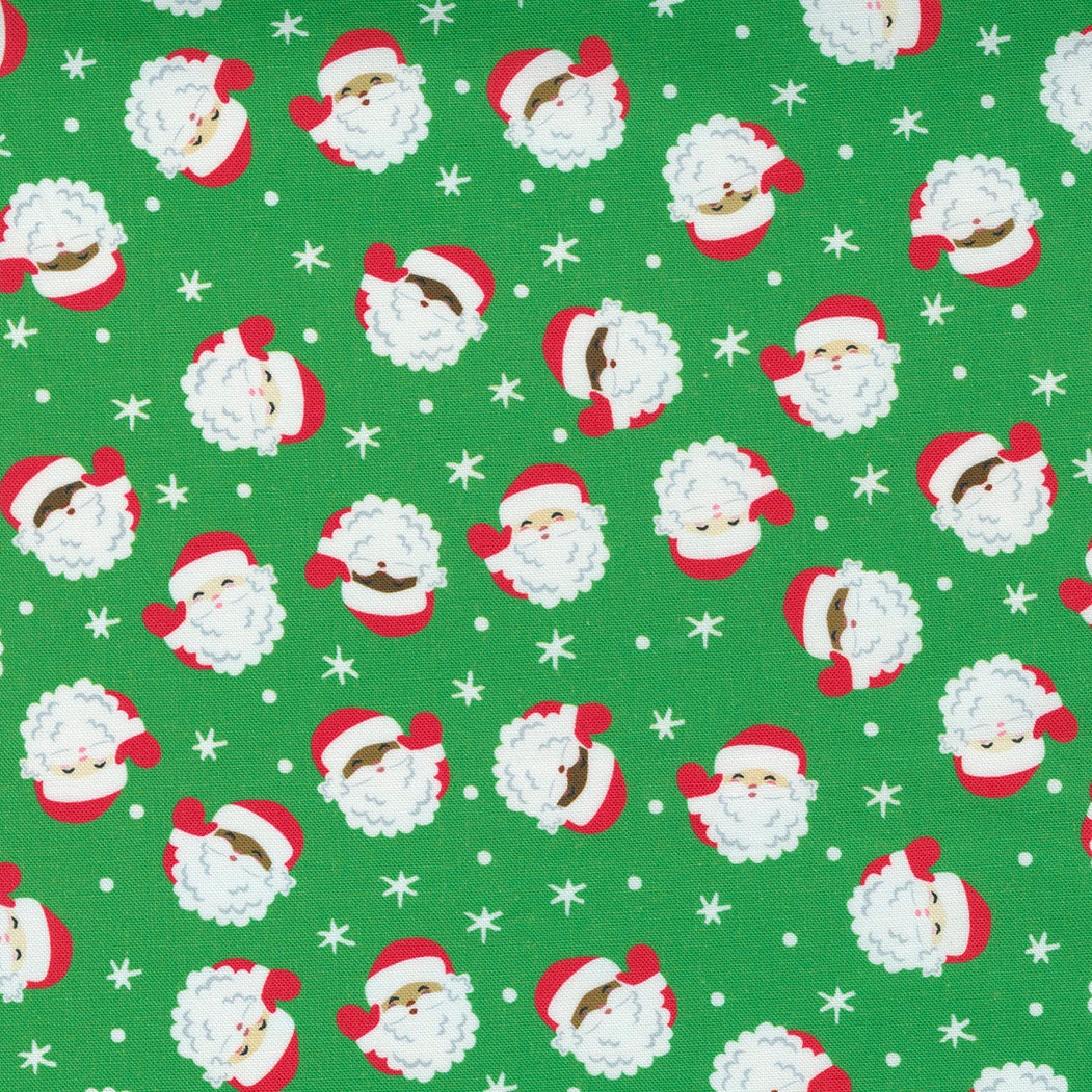 Holiday Essentials Christmas Santa Claus Basic Light Green by Stacy Iest Hsu and Moda Fabrics 20740 44