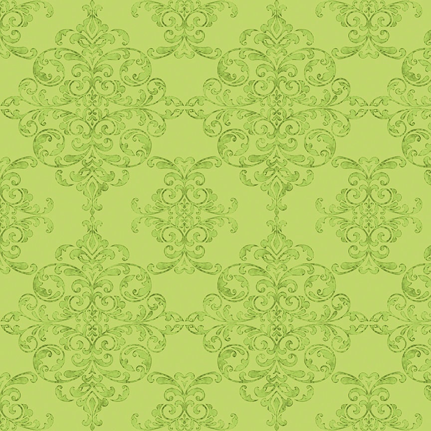 Lucy June Damask Lime by Lila Tueller for Riley Blake Fabric C11222-LIME