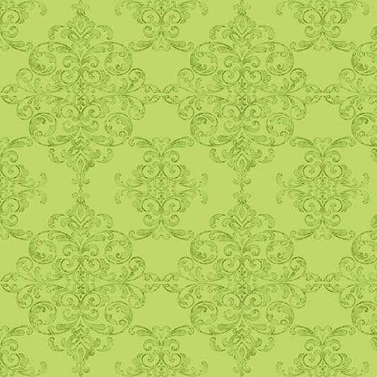 Lucy June Damask Lime by Lila Tueller for Riley Blake Fabric C11222-LIME