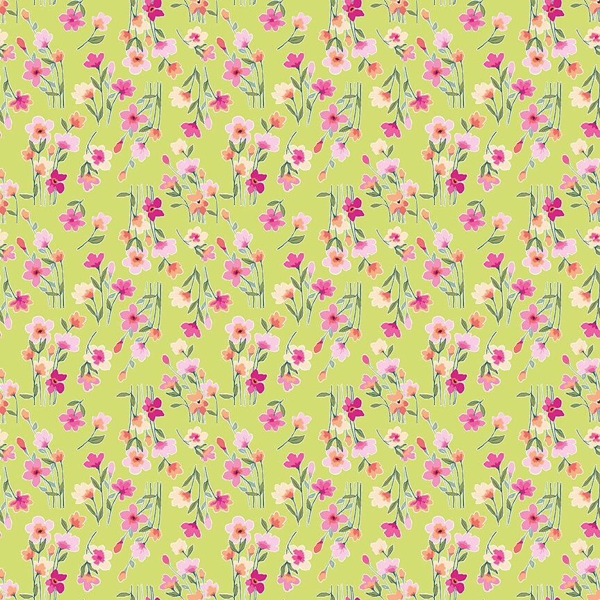 Lucy June Stems Lime by Lila Tueller for Riley Blake Fabric C11224-LIME