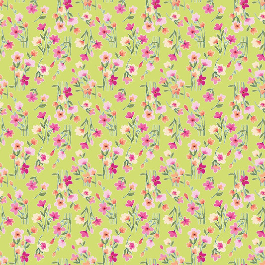 Lucy June Stems Lime by Lila Tueller for Riley Blake Fabric C11224-LIME