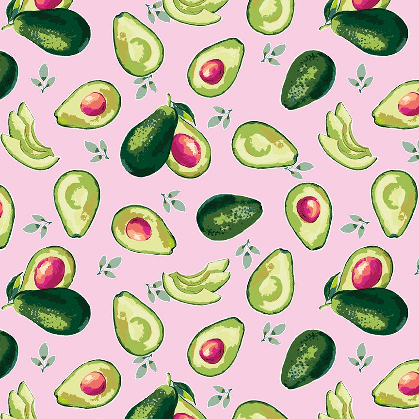 Lucy June Avocados Pink by Lila Tueller for Riley Blake Fabric C11223-PINK