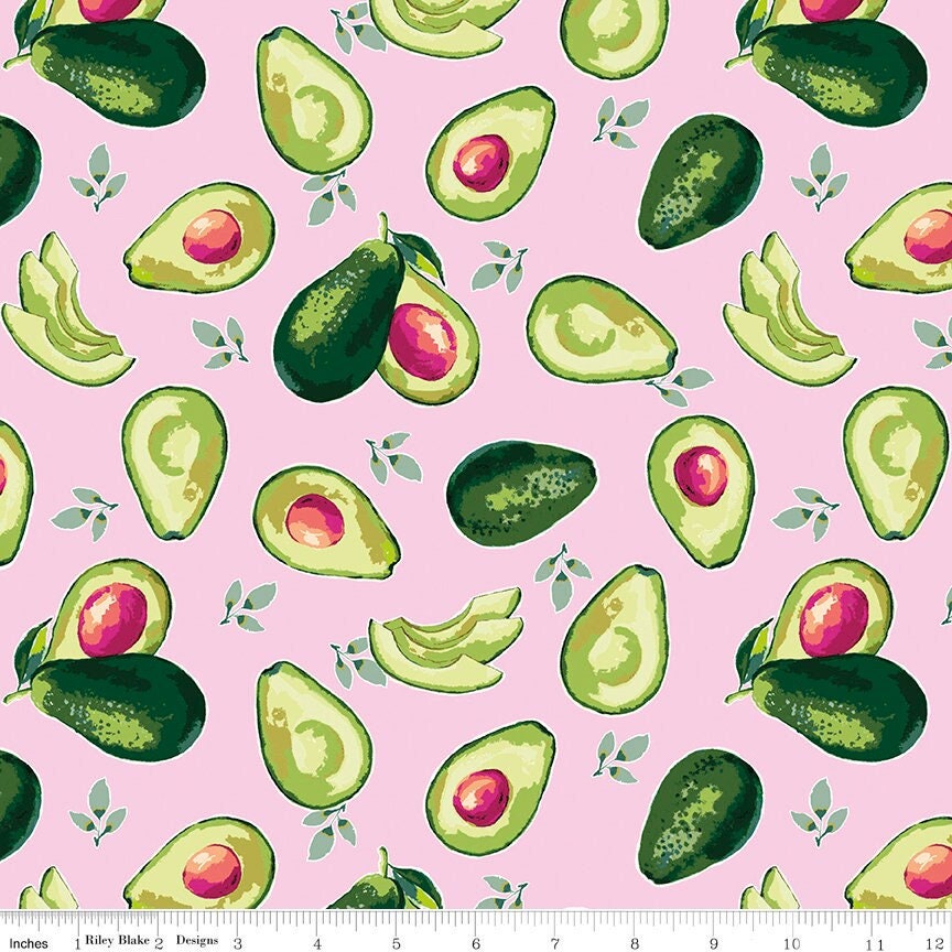 Lucy June Avocados Pink by Lila Tueller for Riley Blake Fabric C11223-PINK