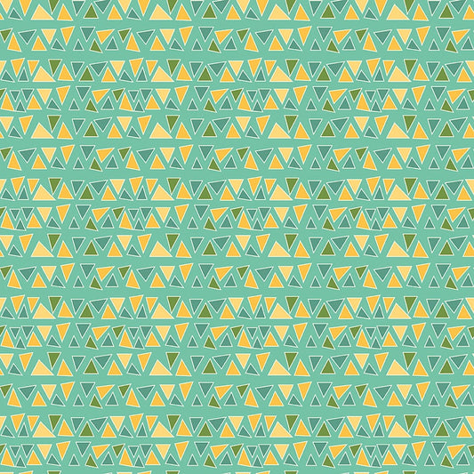 Eat Your Veggies Triangles Teal by Sandy Gervais for Riley Blake Fabrics C11115-TEAL