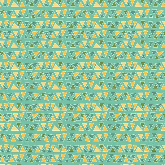 Eat Your Veggies Triangles Teal by Sandy Gervais for Riley Blake Fabrics C11115-TEAL
