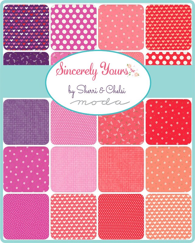 Sincerely Yours Check Iris by Sherri and Chelsi for Moda Fabrics 37616 19