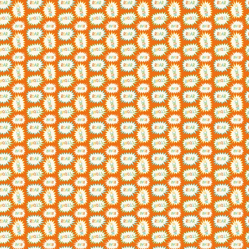 Eat Your Veggies Callouts Orange by Sandy Gervais for Riley Blake Fabrics C11112-ORANGE