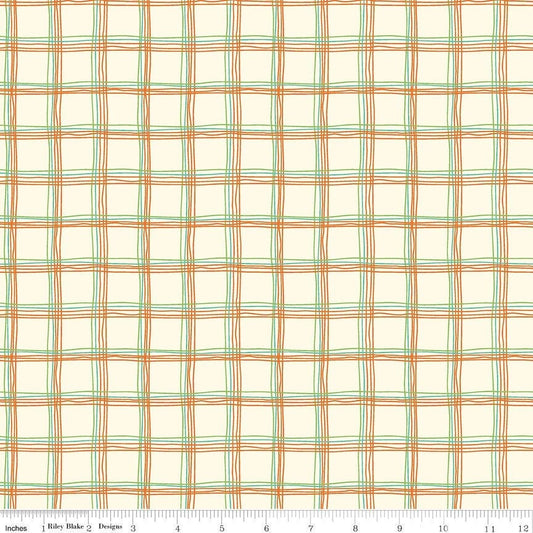 Eat Your Veggies Plaid Cream by Sandy Gervais for Riley Blake Fabrics C11113-CREAM